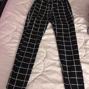 Black and White Plaid Pants